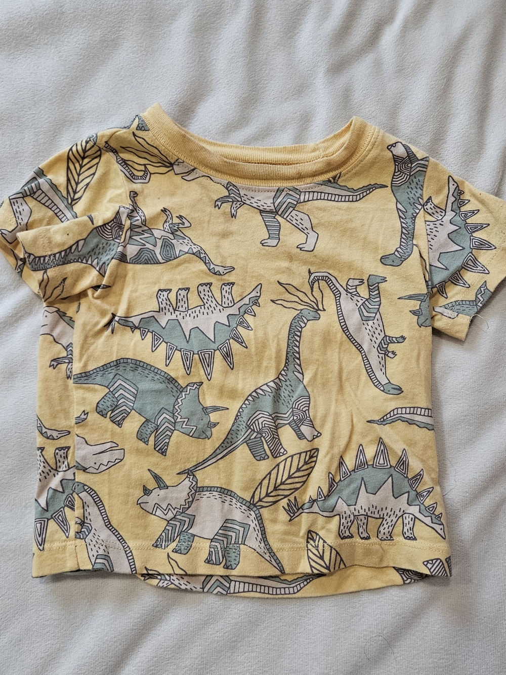 Carter's Yellow Tee with Dinosaur Print - 12 Months